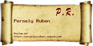 Persely Ruben névjegykártya